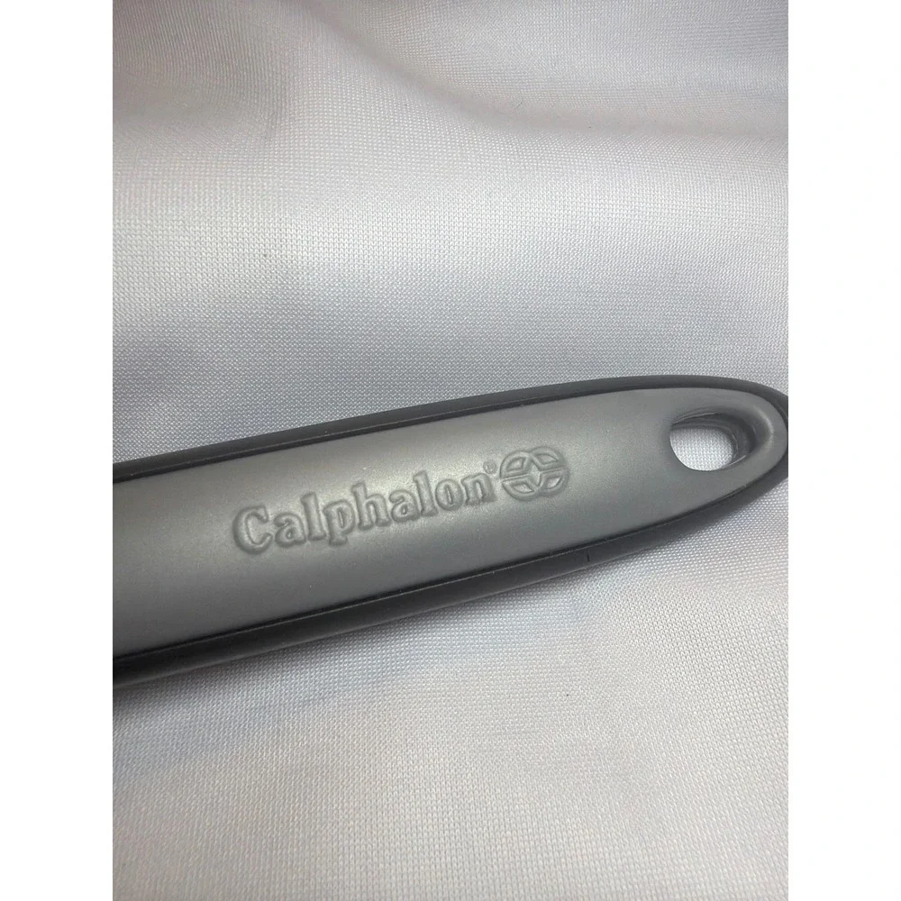 Calphalon Nylon Slotted Spoon Black Grey Nonstick Safe Heat Resistant 12.5 Inch‎